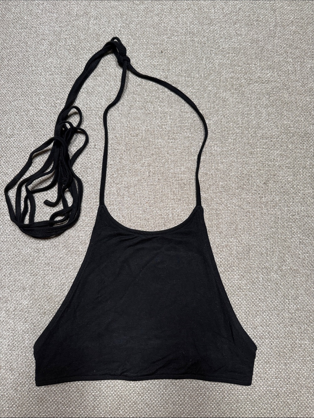 Xenia Boutique Black Halter Crop Camisole Top